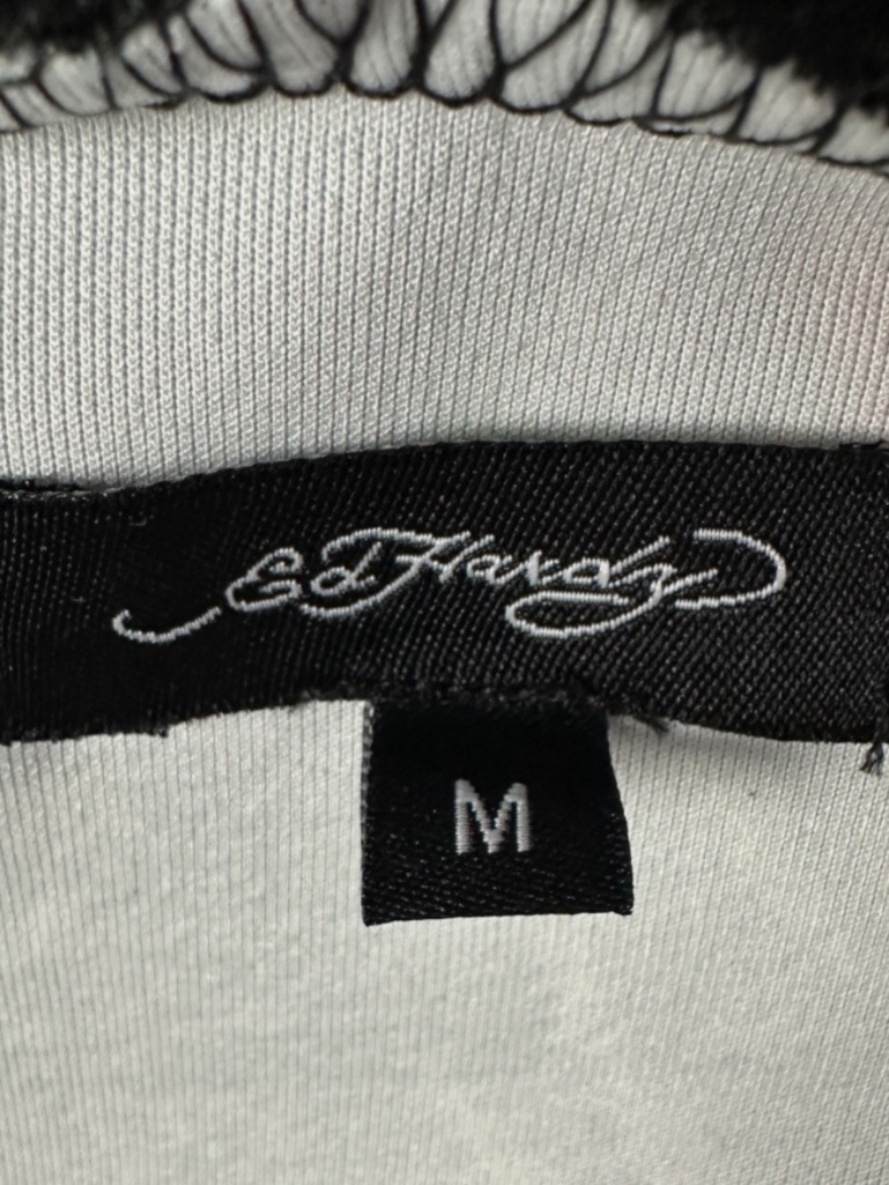 NEW! NWT ED HARDY Y2K Shrunken Flashboard Track Jacket Tattoo Black SIZE MEDIUM - Picture 8 of 9